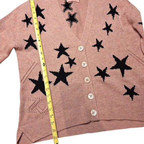 Zadig & Voltaire Mirka Stars Cashmere Cardigan Sweater Top Oversized XS 2023 - Picture 7 of 11